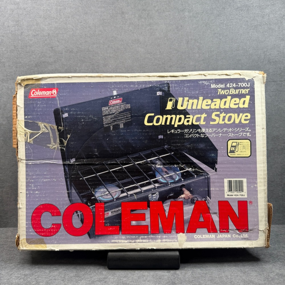 Coleman Unleaded Compact Stove 2 Burner Model 424-700J Japanese Version W/Box